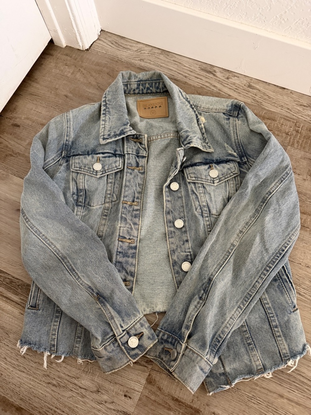 Blank NYC- Light Wash Denim Jacket - Raw Hem